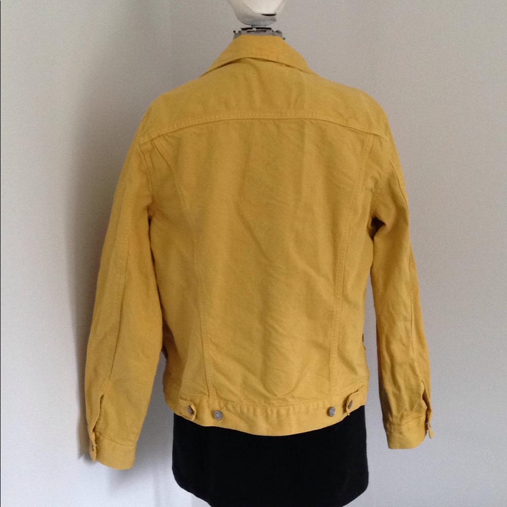 S LOGG Denim Jacket Jean Gold Mustard Slim Waist Coat - Picture 5 of 10